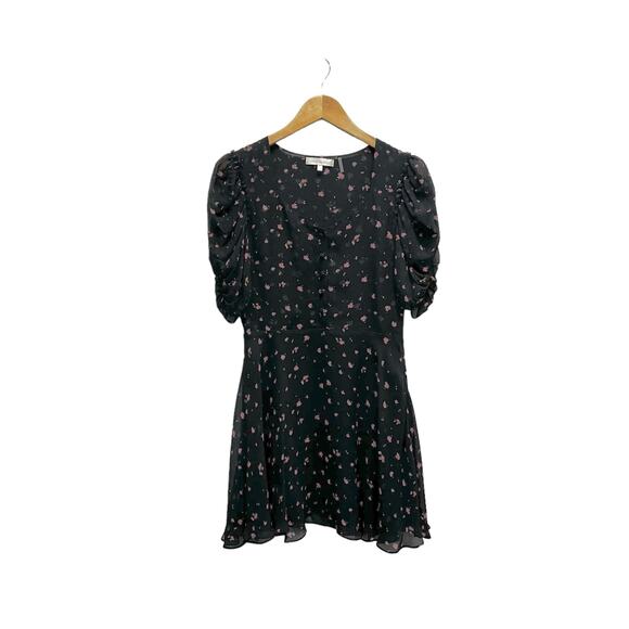 LoveShackFancy Cora Dress in Floral Black Women’s Size Small - Picture 4 of 12
